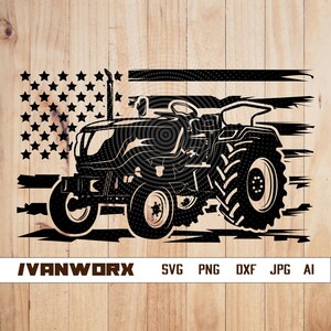 US Tractor svg | Tractor png | Tractor clipart | Tractor vector | Tractor silhouette png | Tractor Cut file | Tractor | Farm Tractor Design
