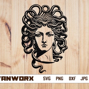 Medusa SVG | Medusa Fabelwesen | Frau Schlangenkopf svg | Gorgona svg | Medusa Gorgone svg | Cricut & Silhouette | Png Dxf Jpg Eps