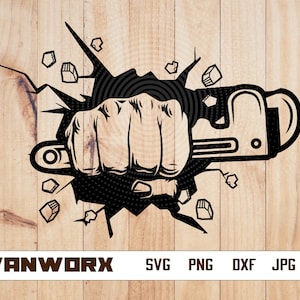 Smash Fist Punch Plumber | Fist Svg | Plumber Svg | Plumber T-Shirt Design | Plumber Png | Repair Svg | Plumber Cutfile | Repair png