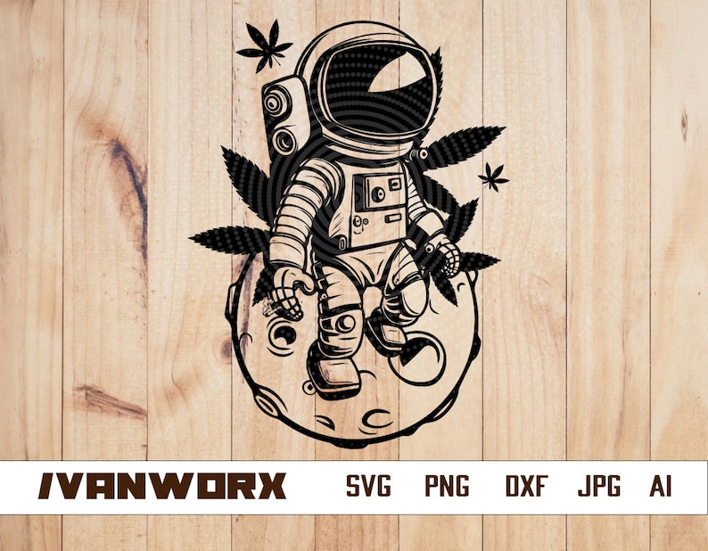Astronaut Chillin Smoking Weed Svg Rasta Space Dope Cutfile - Etsy