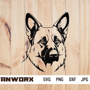 German Shepherd Head svg | Dog svg | Police Dog png | Dog cutting files for cricut | instant digital download eps dxf svg png ai eps