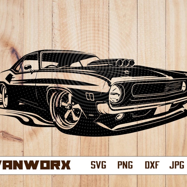 Muscle Car svg | US Vintage Car | Retro Car svg | Classic Car svg | Muscle Car Clipart | Muscle Car Cutfile | Muscle Car png | Car png