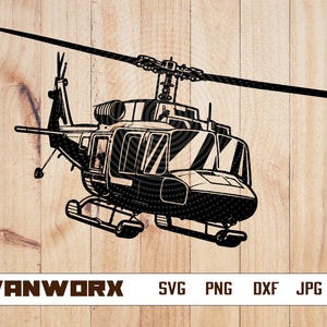 Huey Helicopter SVG | Chopper png | Military Chopper dxf | Army Helicopter cut file | Airforce clipart | Huey png | Helicopter eps dxf png