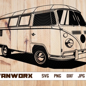 Beach Vintage Van Svg | Van Clipart | Retro Van Cut File | Vintage Summer Vehicle Stencil | Beach Vibes Shirt Design | Summer Dxf | Png
