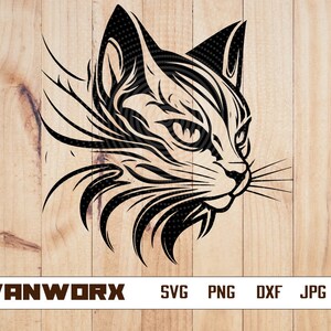 Gatto SVG / Faccia di gatto Svg / Cute Cat face Svg / gattino divertente / Faccia di animale / Faccia di gatto png / Faccia di gatto Svg File per Cricut / Png Dxf Jpg Eps