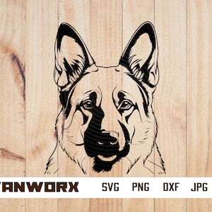 German Shepherd Head svg | Dog svg | Police Dog png | Dog cutting files for cricut | instant digital download eps dxf svg png ai eps