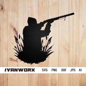 Hunter Scene svg / Hunter svg / Hunting Scene png / Hunting Scene dxf / Hunter png / Wildlife cutfile / Sniping Scene svg / Caccia vita