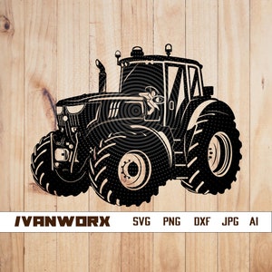 Tractor svg | Tractor png | Tractor clipart | Tractor vector | Tractor silhouette png | Tractor Cut file | Tractor dxf | Farm Tractor Design