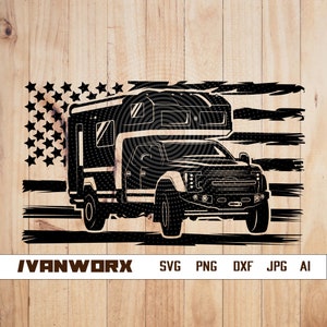 USA Flag Camping Van svg | Camping Van png | Camping Van clipart | Camping Van vector | Camping Van silhouette png | Camping Van  Cut file