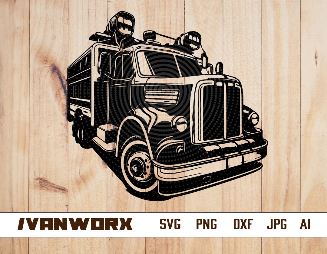 Firetruck Svg Emergency Vehicle Svg Fire Engine Svg Firefighter Svg