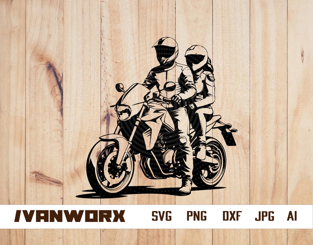 Biker Lovers Svg | Riding in Tandem Clipart | Ride Partners Cut File ...