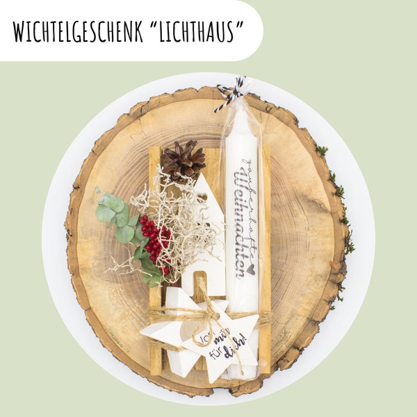 Wichtelgeschenk "Lichthaus" | Wichteln | Weihnachten | Dekohaus | Geschenk | Geschenkidee | Kerzenhalter | Mitbringsel | Kleinigkeit