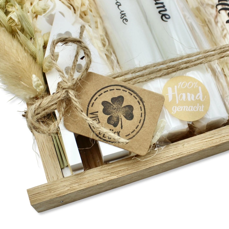 Geschenkset „Zum Einzug“ in Holzbox | Einzugsgeschenk | Personalisierbare Geschenkidee 画像 6
