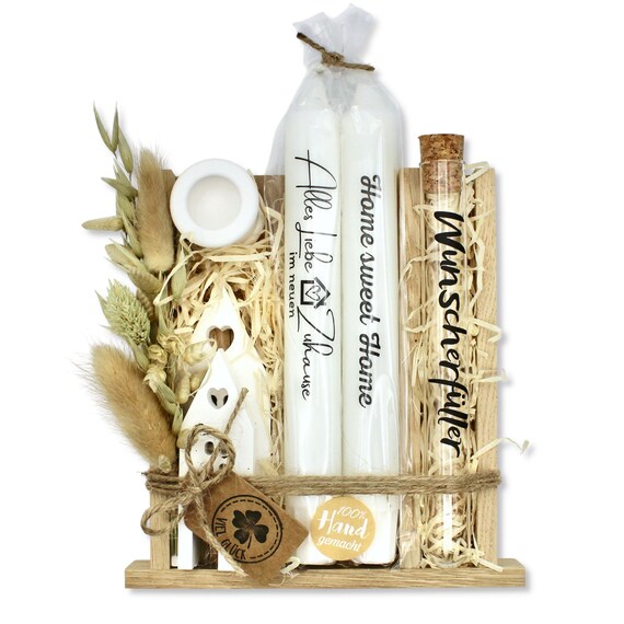 Einzugsgeschenk personalisiert | Geschenk zum Einzug mit Geldgeschenk-Option | Umzugsgeschenk, Geschenk neues Haus, Richtfest, erste Wohnung
