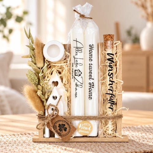 Housewarming Gift Set in a Wooden Box | Housewarming Gift | Personalized Gift Idea
