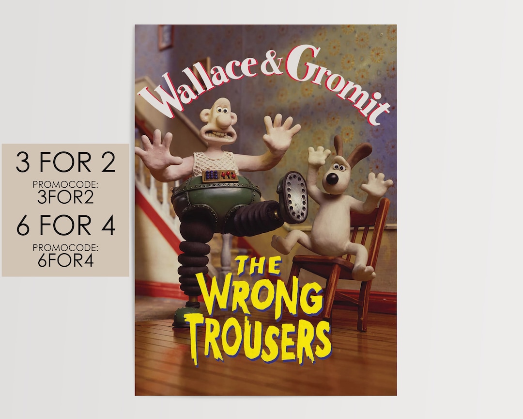 Wallace and Gromit: the Wrong Trousers 1993 Poster Movie Poster Art