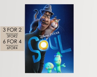 Soul 2020 Poster – Disney Pixar Filmposter Kunstfilmdruck Geschenk #So001
