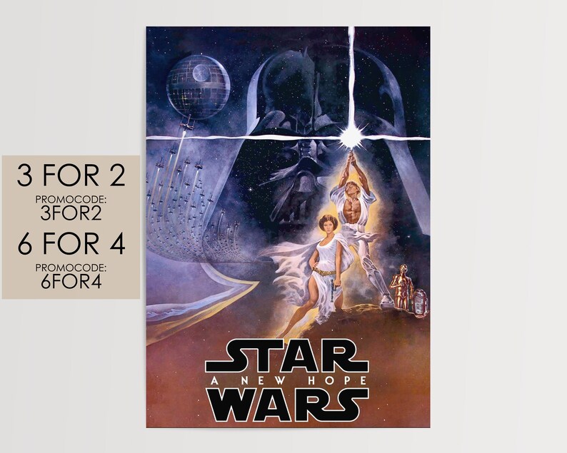 Star Wars: Episode 4 A New Hope 1977 Poster Movie Poster - Etsy