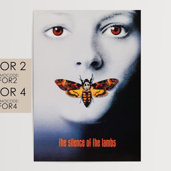 The Silence of the Lambs 1991 Poster - Movie Poster Art Film Print Gift #TSOTL001
