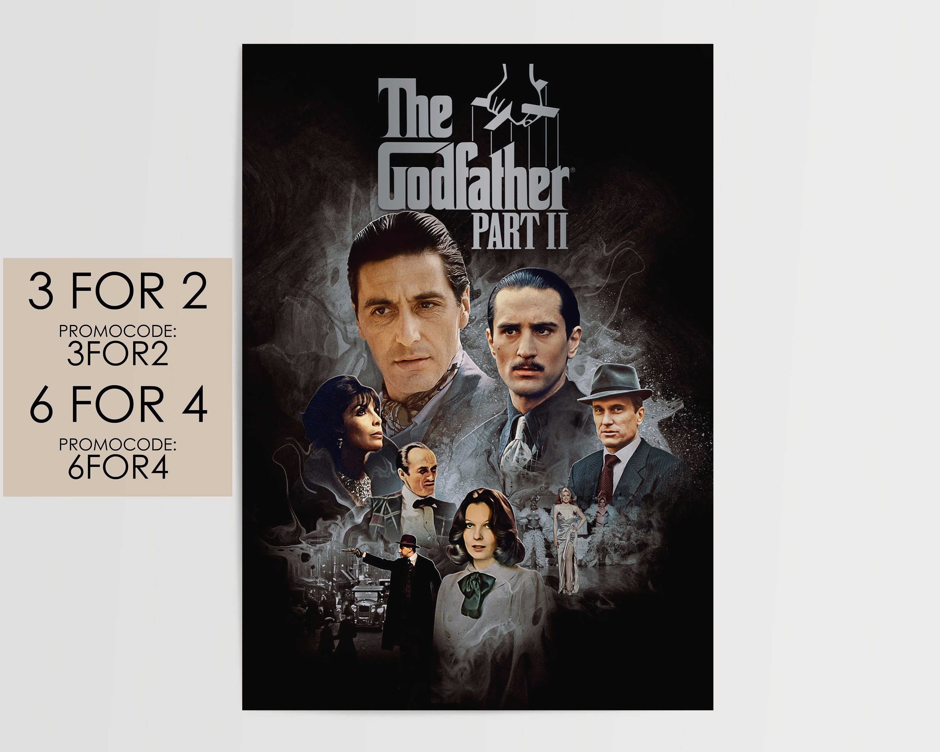 The godfather part 2 1974 poster movie poster art film print etsy