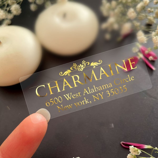 Clear Return Address Labels Etsy