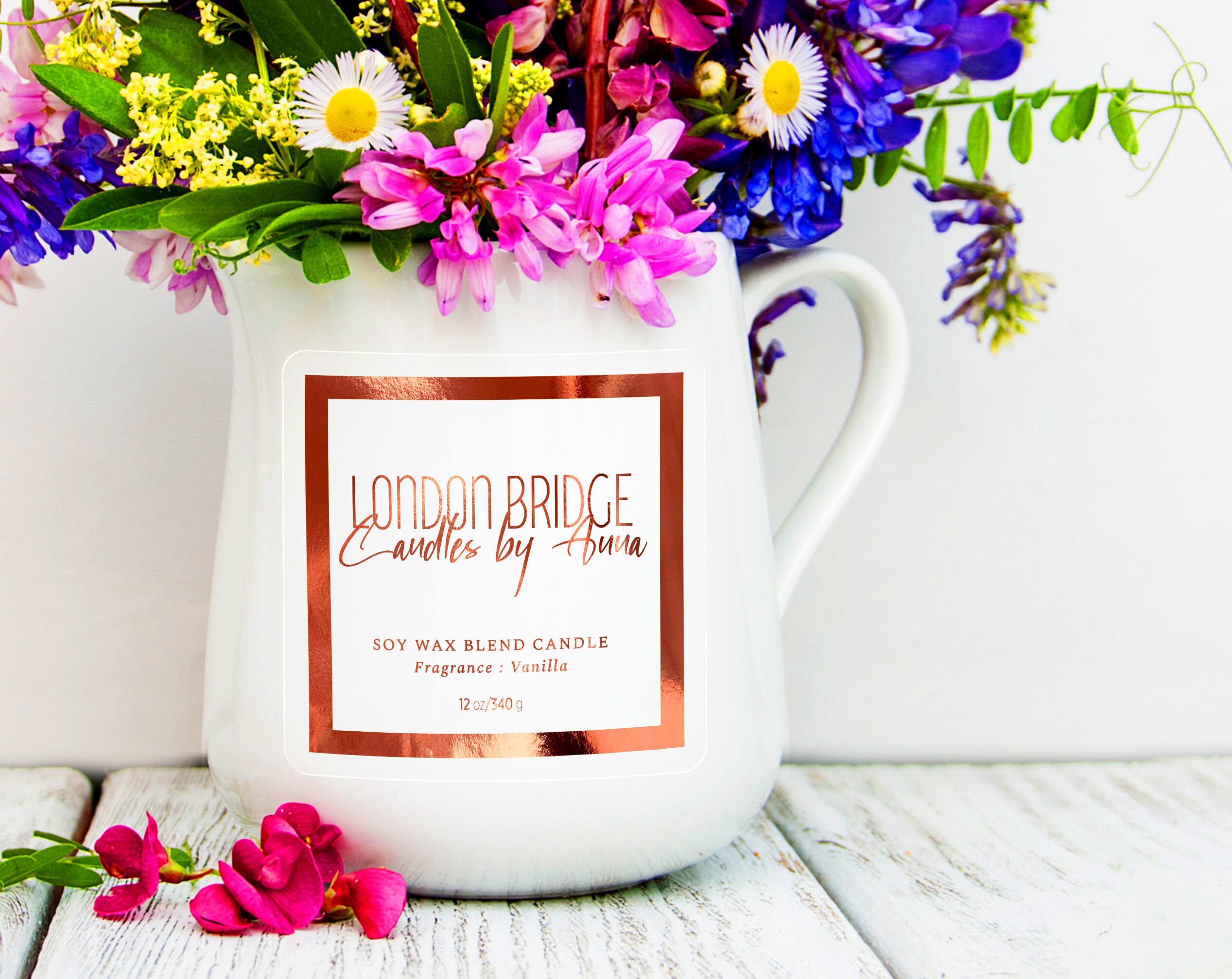 Candle Label Squarecustom Candle Label Sticker Gold Foiled Etsy UK