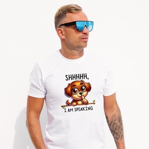 lustiges Hundet-shirt, Psst., ich spreche Hemd, Karikaturhund-t-stück, niedliches Hundet-shirt, Unisexhundehemd, Haustierliebhabergeschenk, Hundeliebhaber, Hundebesitzergeschenk