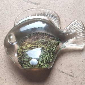 Reijmyre Glassware, Glass Fish, Glass Paperweight 912, Swedish Vintage Glass