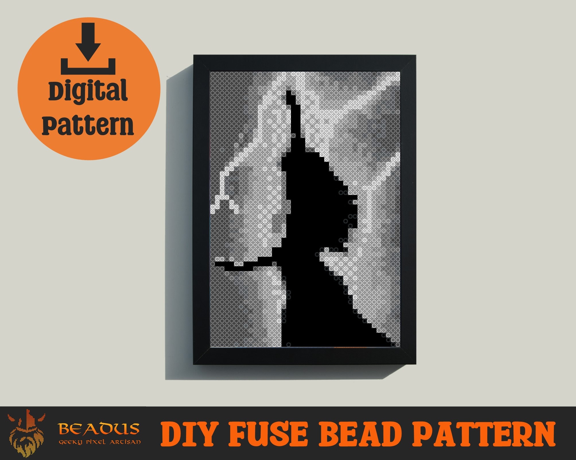 Lightning s muse Artkal fuse bead art PDF pattern template