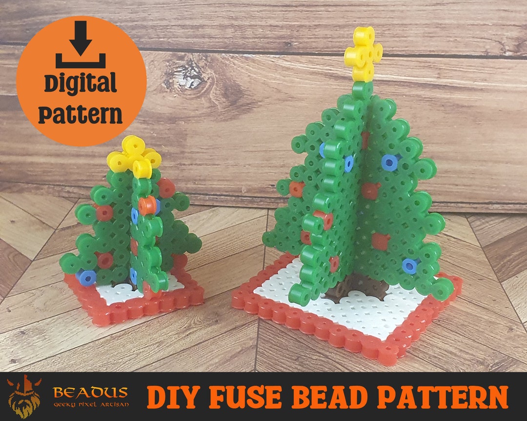 3D Christmas Trees Artkal Fuse Bead PDF Pattern Template Etsy