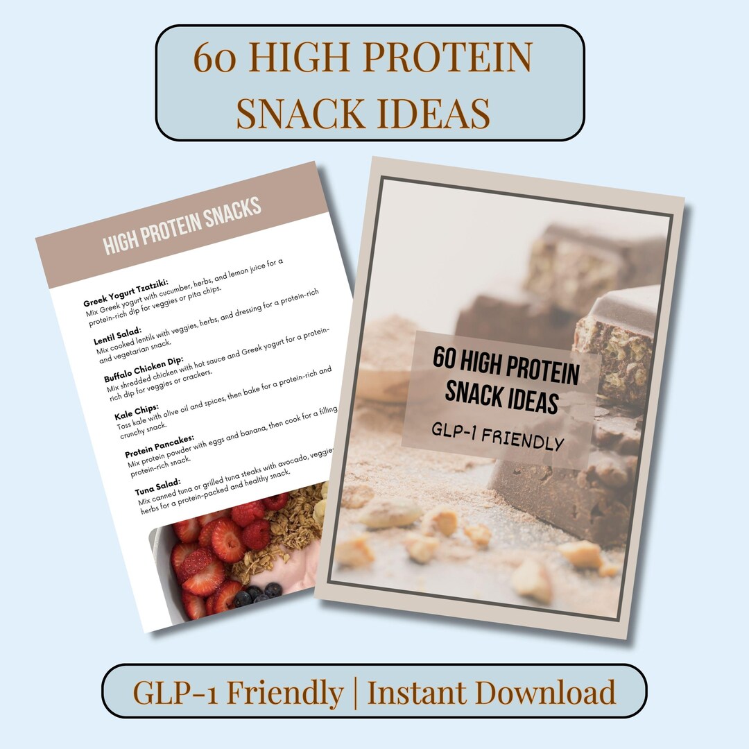 high protein snacks for glp 1 60 High-protein Snack Ideas | Mounjaro (GLP-1, Tirzepatide) Friendly | Digital Download