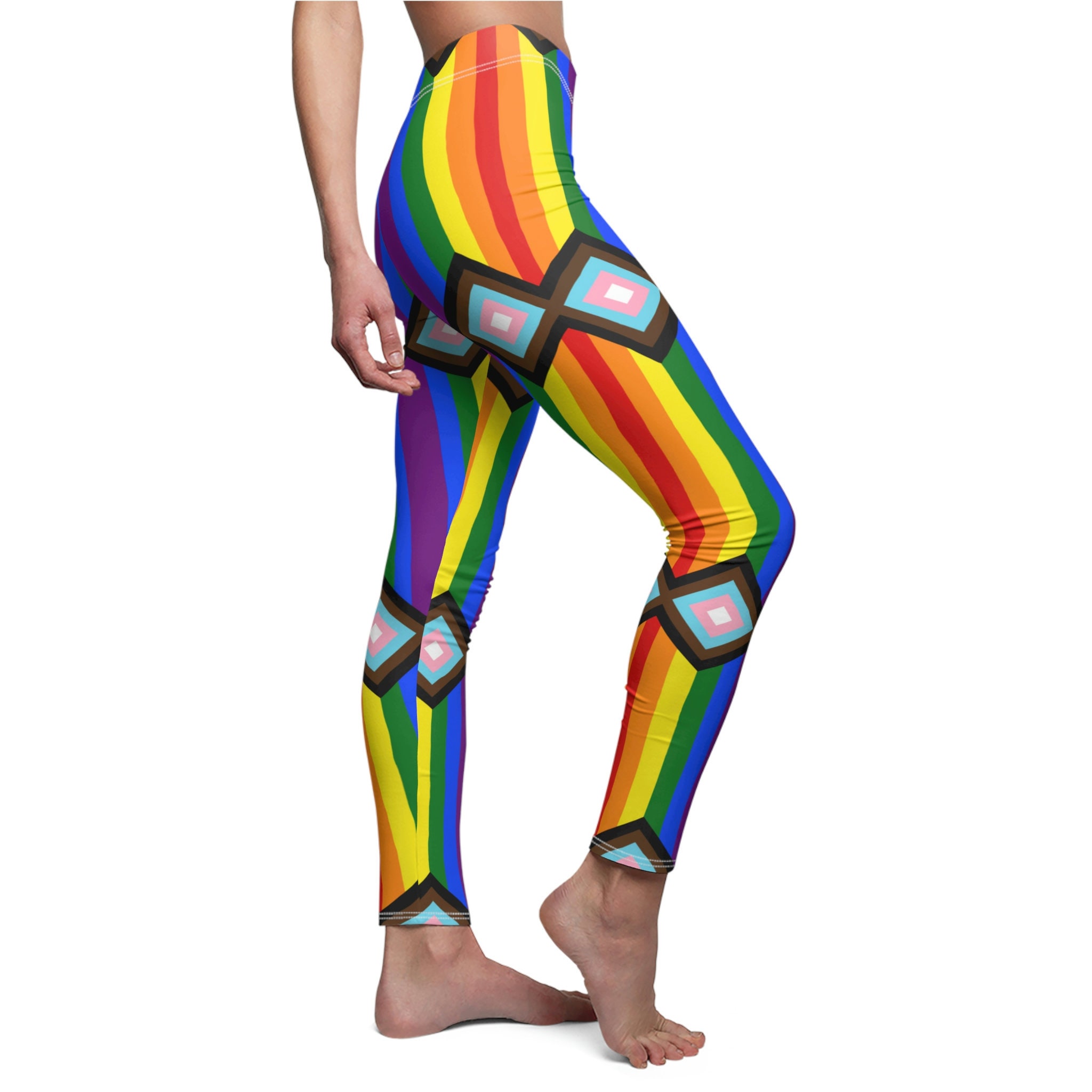 Casual Leggings LGBTQ Plus Progress Pride Flag 