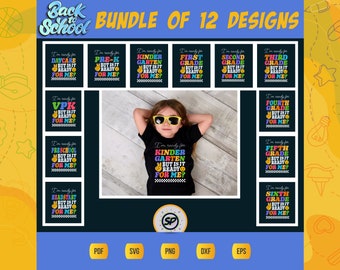 Back to School SVG Bundle | Daycare to 6th Grade (Digital Download)