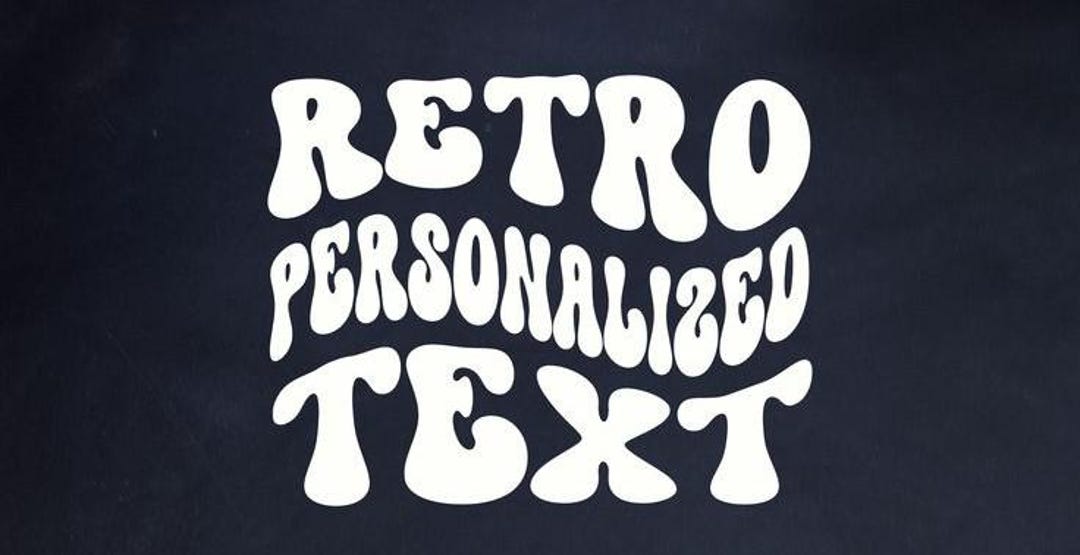 Custom Wavy Font SVG: Distorted Retro Text Design - Etsy