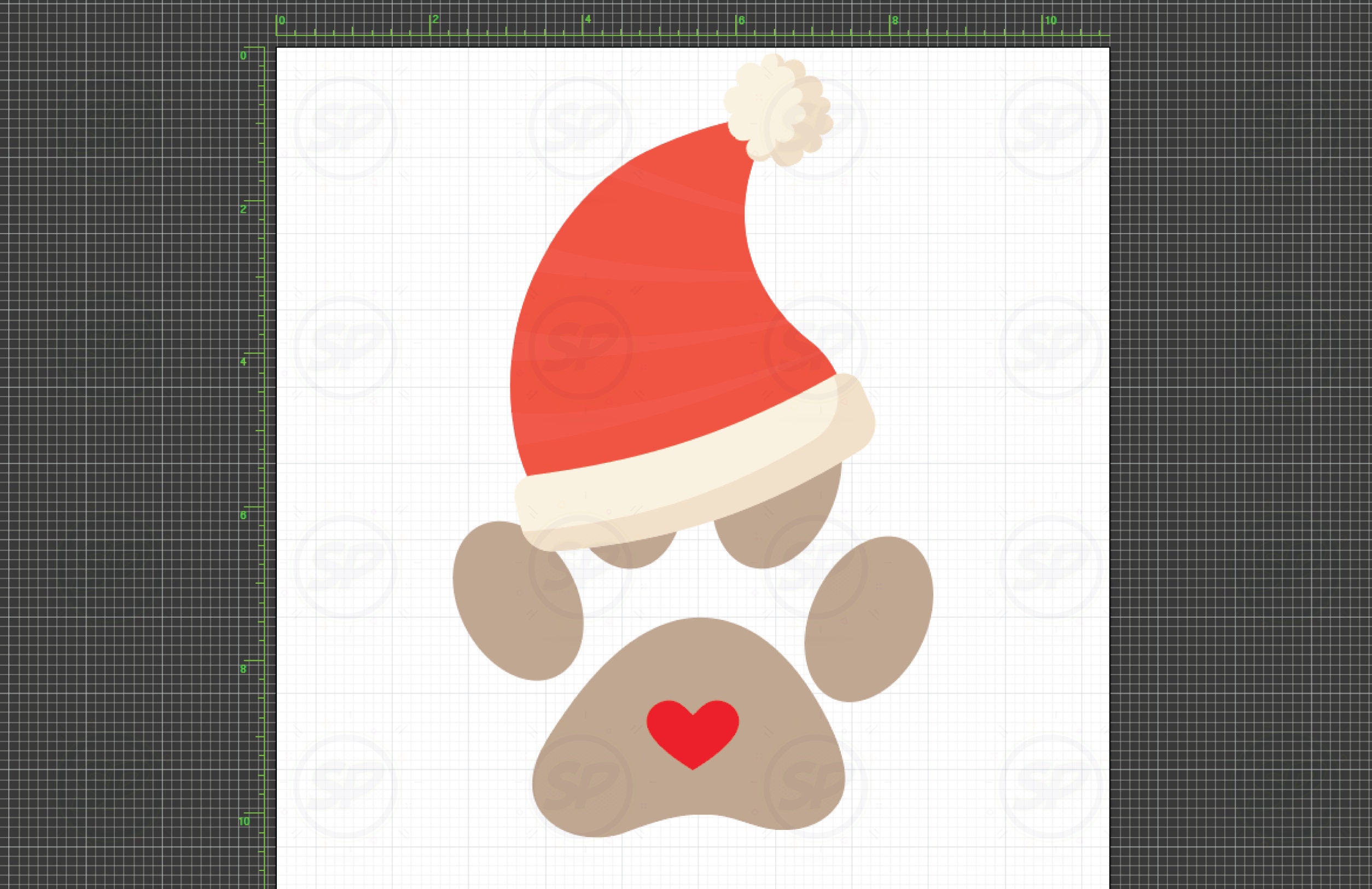 Vetor de Dog paw seamless pattern for Christmas - paw print, and Santas  hat, bone and woof text. Good for textile print, wrapping paper, and other  gifts design. do Stock