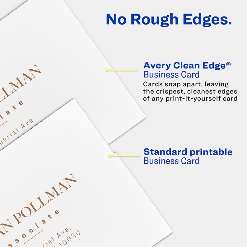 Avery® Clean Edge® 8870 Business Cards With Sure Feed Etsy UK