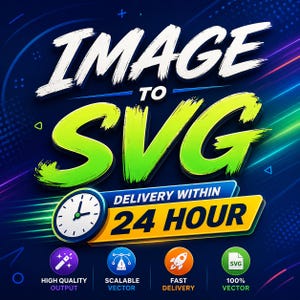 Custom Logo Design, Image to SVG Conversion, Vector Portrait (Digital Download)
