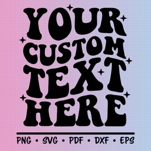 Custom In My Era Text | Customized Wavy Letters Svg | Retro Text Effects Svg | Wavy Stacked Svg | Custom Wavy Font | Canva Text