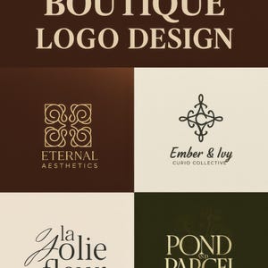 Monogram Boutique Logo Design: (Luxury Minimalist Wedding & Photography Logo for Business)