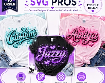 Custom Airbrush T-Shirt PNG, Graffiti Design, Personalized Name Art, Gift for Her or Him
