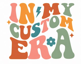 Custom Wavy Text SVG, Retro Stacked Letters Cut File (svg, png, eps, dxf)