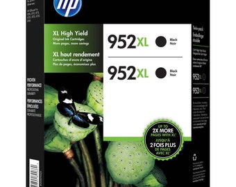 HP 952XL High Yield Black Original Ink Cartridge, (2-Pack) | N9K29BN | SEALED | UNOPENED