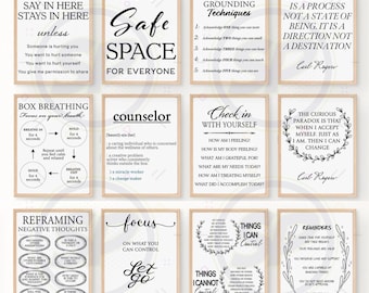 Counseling Posters | Therapy Office Decor, Printable Wall Art (PDF, PNG)