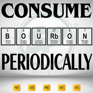 Bourbon regelmäßig konsumieren SVG: Lustiges Alkohol-Wissenschaftszitat (Digitaler Download