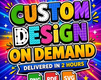 Custom Wavy Text Design | Retro Typography Graphic (SVG, PNG, PDF)