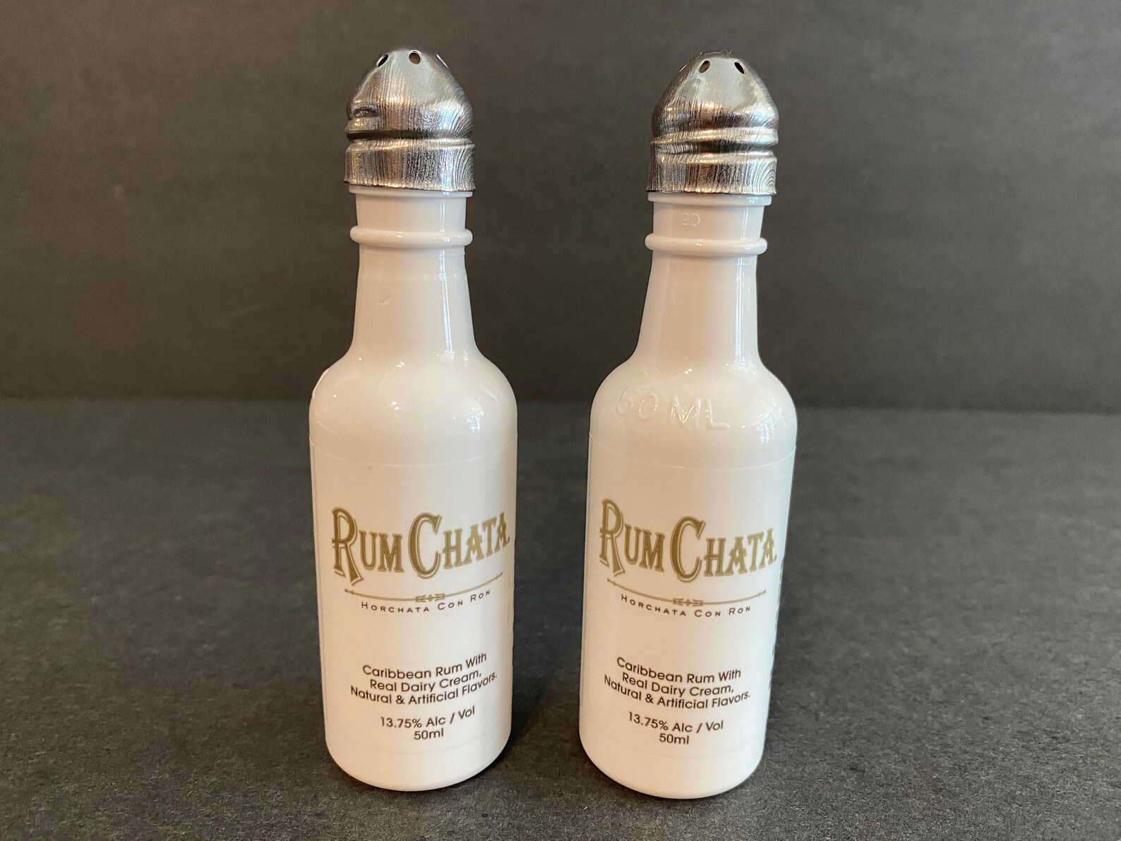 RUM CHATA Miniature Salt & Pepper Shakers With Crown Tops Etsy