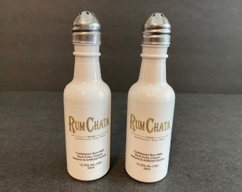RUM CHATA Miniature Salt & Pepper Shakers with Crown Tops
