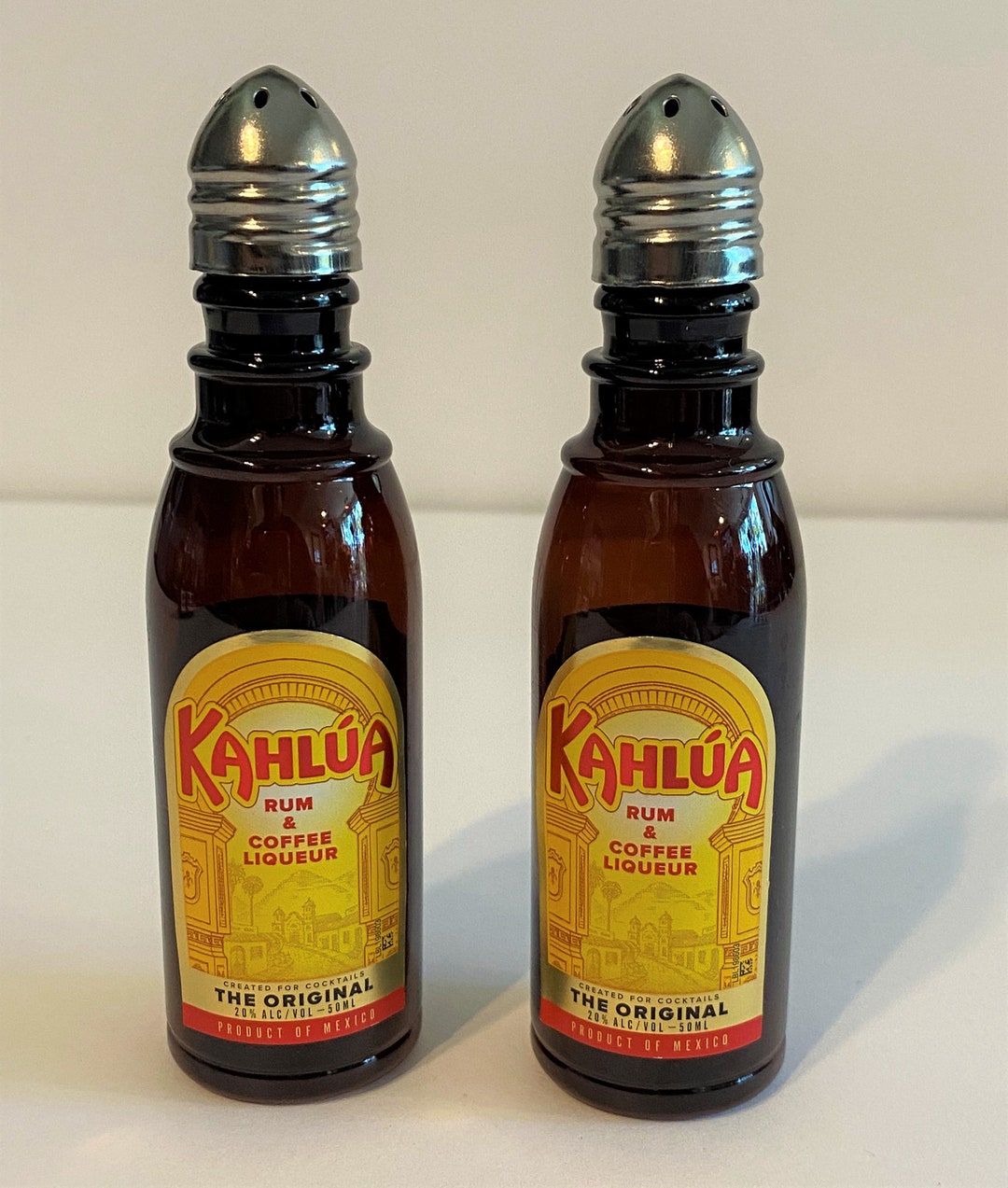 KAHLUA Miniature Salt & Pepper Shakers With Crown Tops Etsy