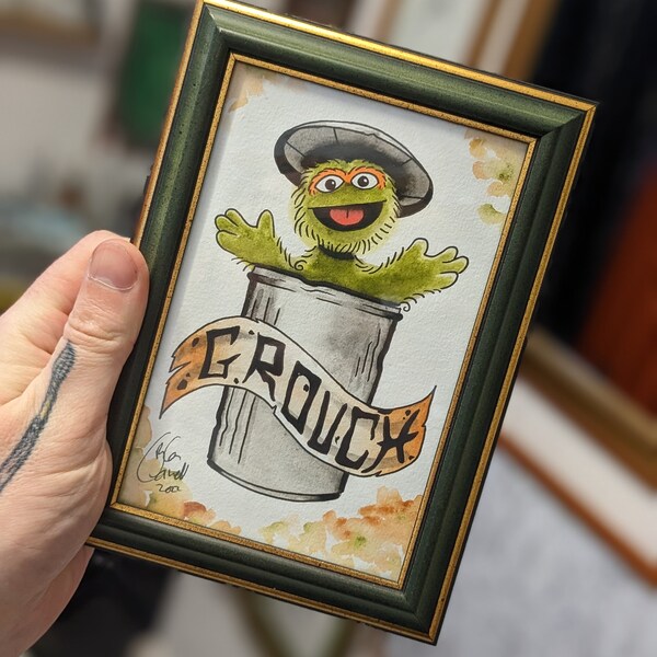 Oscar the Grouch Trash Cans Etsy