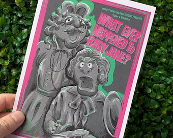 Statler & Waldorf in What Ever Happened To Baby Jane / Muppets / A5 print / movie mashup